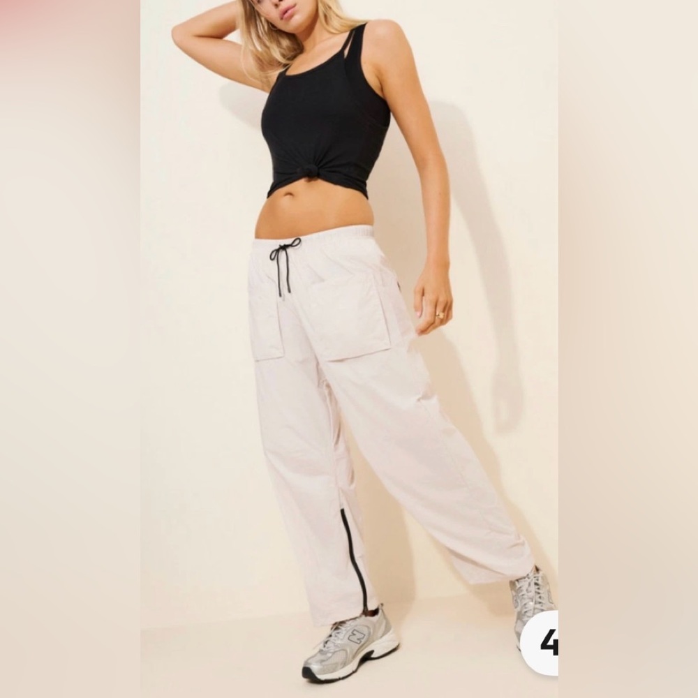 Free People Movement Fly By Night Pants in White size L NWT